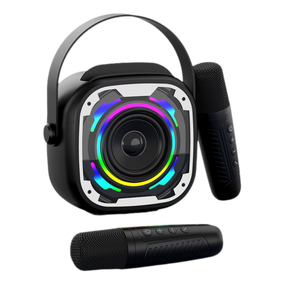 Портативная Детская Блютуз Караоке Система на Два Микрофона + Беспроводная Переносная Колонка с Функцией Смены Голоса и Подсветкой