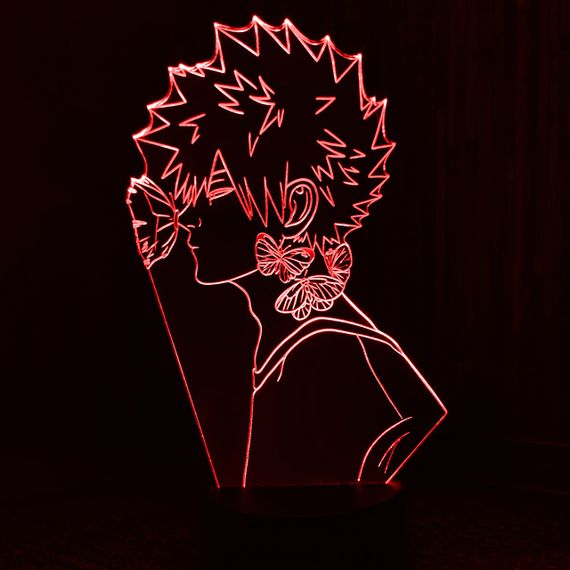 Акриловый светильник-ночник Изуку Мидория 3 красный tty-n001628