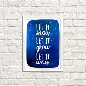 Постер в рамке Let it snow 21х30см, A4 (WMT4_21NG004_WH)