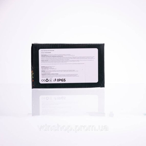 Новорічна гірлянда кімнатна нитка 10 м 120 LED чорний провід Білий W120LED10MBW | Зображення 1