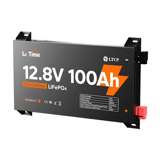 Аккумуляторная батарея Li-TIME LiFePO4 12.8V 100А ч 1280W h METAL CASE | Зображення 1