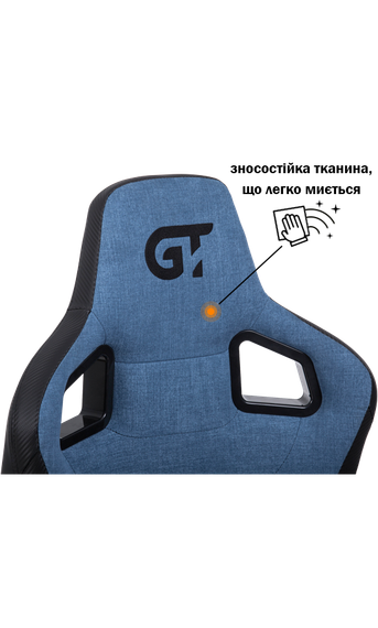 Кресло геймерское GT RACER X-8005 Light blueBlack | Зображення 5