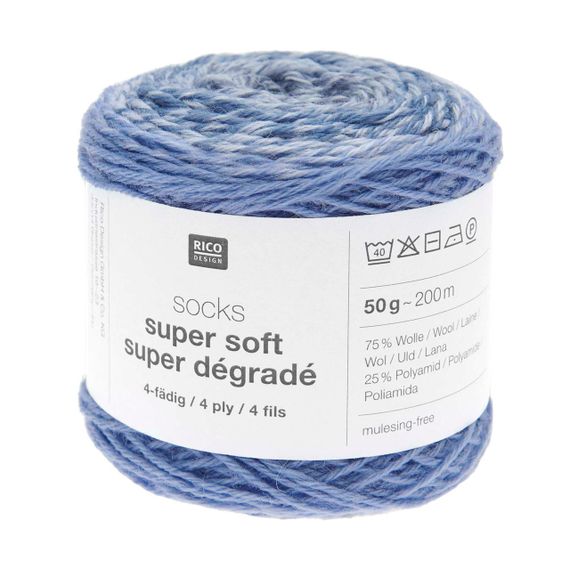 Шкарпеткова пряжа Rico Design Socks Super Soft Super Degrade, 008
