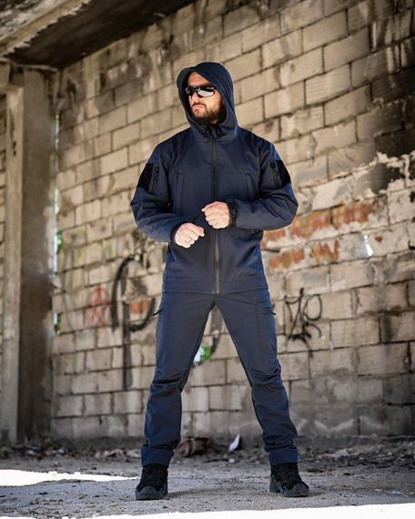 Демісезонний тактичний костюм софтшел SATELIT синій ДСНС ПП8057 | Зображення 2