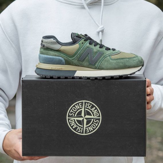 Кросівки демісезонні New Balans  x Stone Island олива | Зображення 2