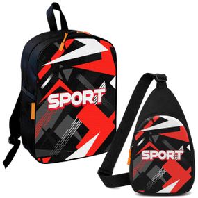 Набір Sport 2 в 1: дитячий рюкзак + сумка-слінг , для хлопчика та дівчинки 7–9 років (6105)