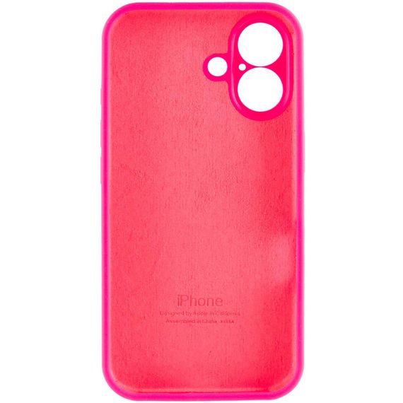Чохол Silicone Case Full Camera Protective (AA) для Apple iPhone 16 Plus (6.7") Рожевий / Barbie pink | Зображення 5