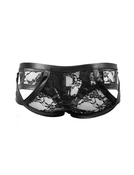 Труси чоловічі Star Night з мереживом та вирізами, чорні, M sexstyle | Зображення 4