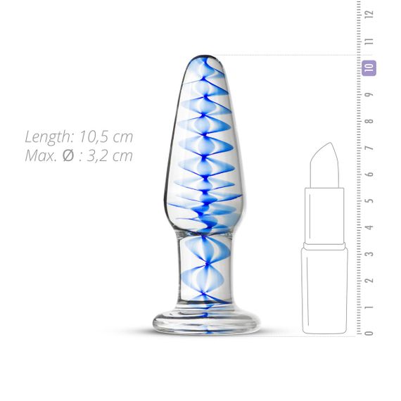 Скляна анальна пробка з внутрішньою спіраллю Gildo Glass Buttplug No. 23 | Зображення 2