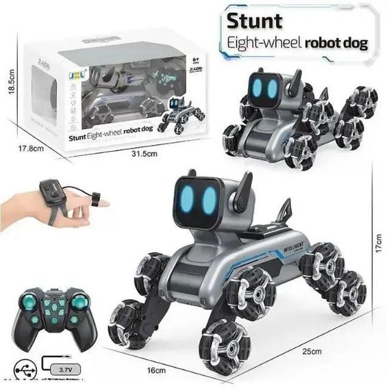 Іграшка трюкова собака-робот з вісьмома колесами на радіокеруванні XPRO Stunt Robot Dog (47761-9056_753) | Зображення 3