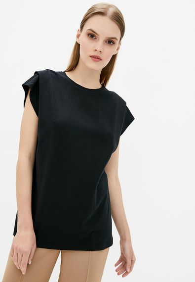 Жіноча футболка з коротким рукавом чорна, XS