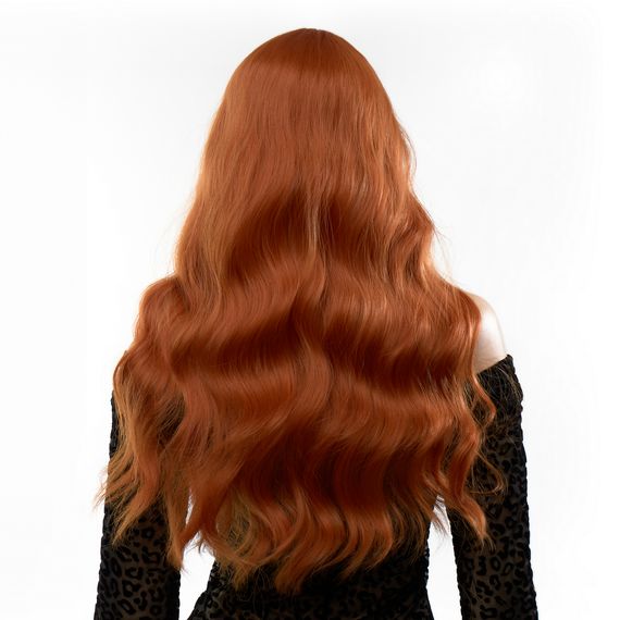 Перука довга хвиляста з чубчиком Fetish Hair руда, 60 см | Зображення 3
