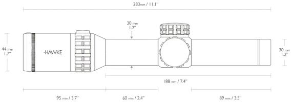 Приціл оптичний Hawke Frontier 1-6x24 cітка L4a Dot з підсвічуванням | Зображення 2