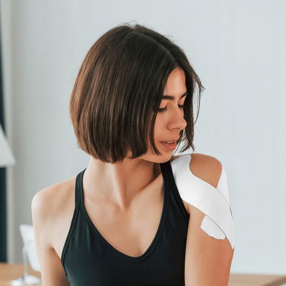 Стрічка кінезіологічна (кінезіо тейп) 4FIZJO 5 см x 5 м 4FJ0544 White (P-5907739318831) | Зображення 5