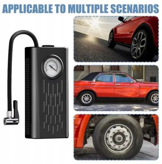 Портативный автомобильный компрессор AND1322, насос от прикуривателя 12V с манометром | Зображення 4