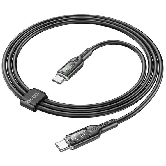 Дата кабель Hoco U120 Transparent explore intelligent power-off PD 60W Type-C to Type-C (1.2m) | Зображення 4