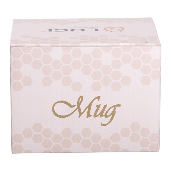 Чашка порцелянова із золотим обідком і золотою ручкою 300 (мл) Кремова RX-N231129CR | Зображення 4