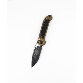 Нож Microtech L.U.D.T S/E Gen III., чорний клинок, напівсеррейтор, руків&apos;я OD green (1135-2OD)