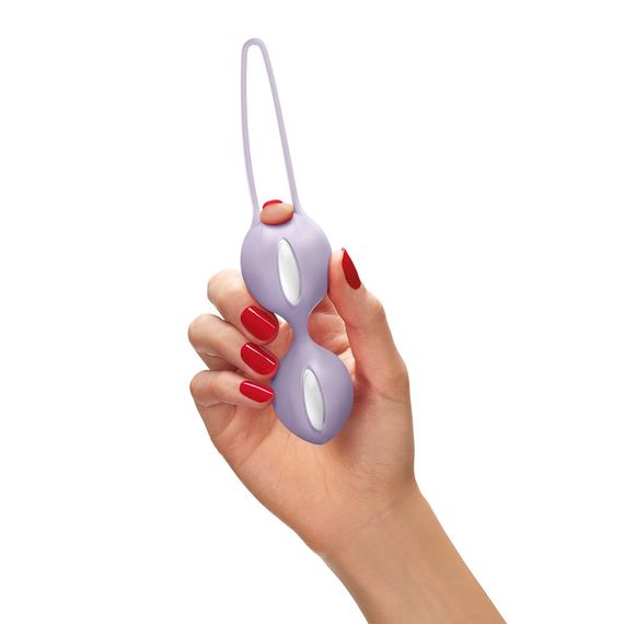 Вагинальные шарики Fun Factory SMARTBALLS DUO Purple, 2 шт, диаметр 3,2 и 3,6 см, Фиолетовый | Зображення 5