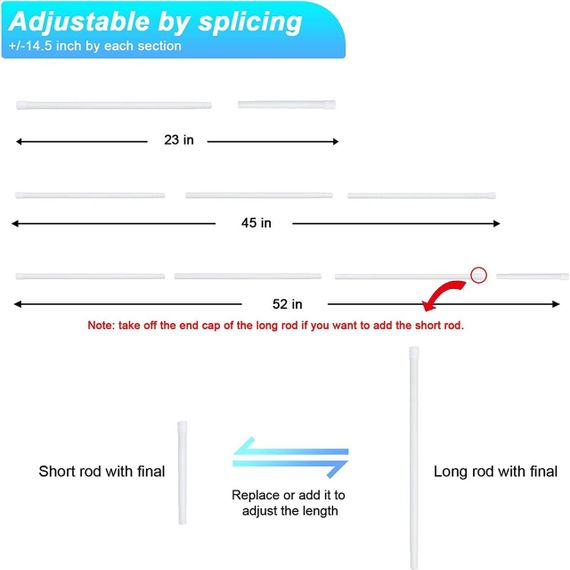 Регулируемый карниз FLY HAWK 99-121 см, нержавеющая сталь, 16 мм, комплект 2 шт, серебристый, карниз | Зображення 2