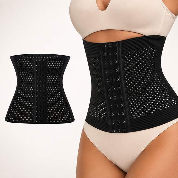 Моделювальний корсет WAIST BAND 3XL чорний для живота та талії, регульований на гачках | Зображення 5