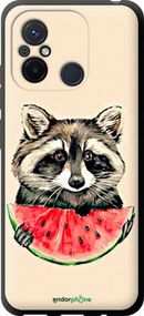 Чохол на Xiaomi Redmi 12C Єнотик з кавуном "4605b-2962-2448"