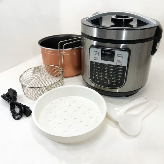 Мультиварка пароварка для дома Rainberg RB-6209 1000 W 6 л, Многофункциональная мультиварка SX-97 | Зображення 4