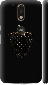 Чохол на Motorola MOTO G4 Чорна полуниця "3585m-511-24368"