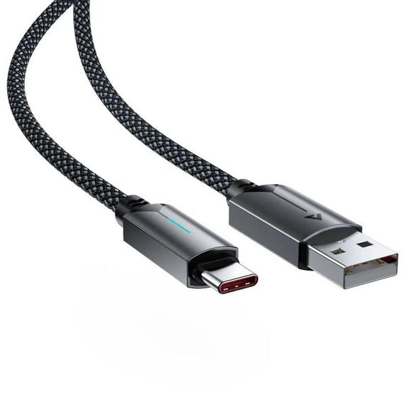 Дата кабель Acefast C19-04 USB to Type-C 3A (1.2m) Black | Зображення 3
