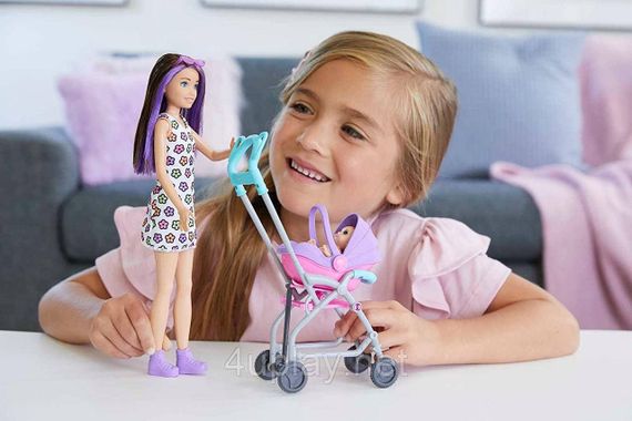 Ігровий набір Лялька Барбі Няня Barbie Skipper Babysitters з лялькою, візочком та малюком | Зображення 5