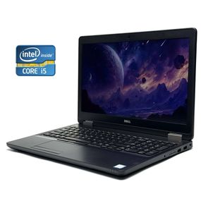 Ноутбук Dell Latitude E5570 / 15.6" (1920x1080) IPS / Intel Core i5-6300HQ (4 ядра по 2.3 - 3.2 GHz) / 8 GB DDR4 / 256 GB SSD / Intel HD Graphics 520 / WebCam / Win 10 Pro б/в
