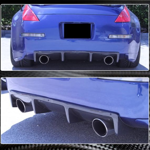 Диффузор заднего бампера (2003-2009, Карбон) для Nissan 350Z | Зображення 3