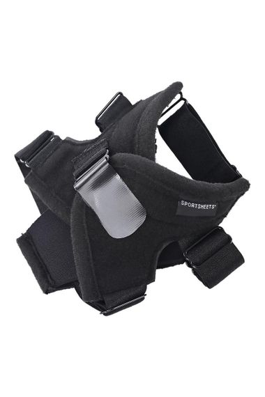 Страпон на ногу для проникновения без рук Sportsheets Pivot фетиш-аксессуар, черный Sex Aura | Зображення 2