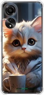 Чохол на Oppo A78 4G Білий кіт "5646sp-3142-2448"