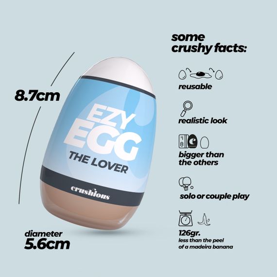Мастурбатор-яйцо, вагина CRUSHIOUS EZY EGG THE Lover, реалистичный Sex Aura | Зображення 8