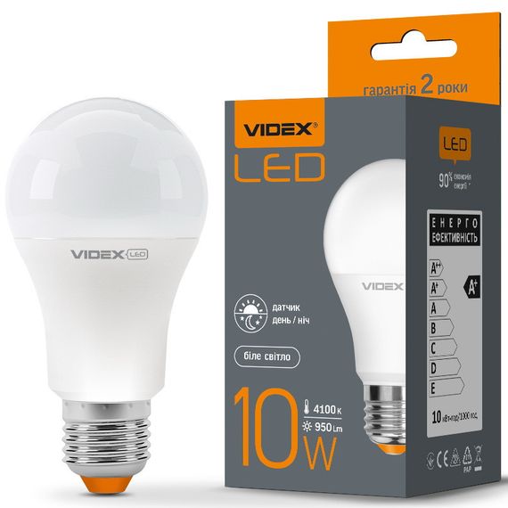 Світлодіодна лампа з сенсором освітлення VIDEX A60e 10W E27 4100K VL-A60e-10274-N | Зображення 3