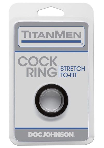 Ерекційне кільце Doc Johnson Titanmen Tools - Cock Ring - Black | Зображення 1