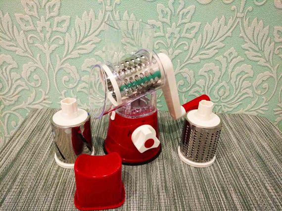 Ручная овощерезка Tabletop Drum Grater, мультислайсер, фрукторезка, слайсер, терка | Зображення 4