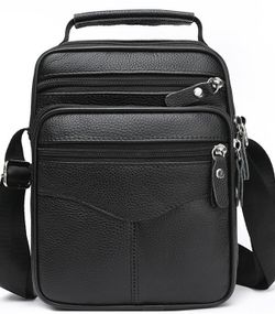 Чоловіча шкіряна сумка-барсетка через плече чорна Bexhill Bx-56402