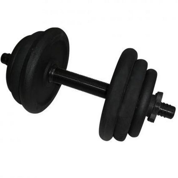 Гантель набірна лита NE-300-GP013, 12,5 кг, чорний