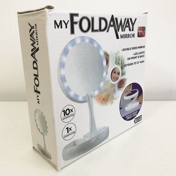 Дзеркало зі світлодіодом My Fold Away Mirror | Дзеркало для макіяжу | Дзеркало для макіяжу ZW-819 зі збільшенням | Зображення 5