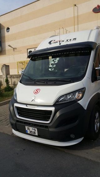 Козырек на лобовое стекло (черный глянец, 5мм) для Citroen Jumper 2007-2024 и | Зображення 3
