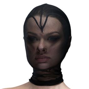 Маска серце сітка із повністю закритим обличчям Feral Feelings - Hearts Mask Black/Black Sex Aura