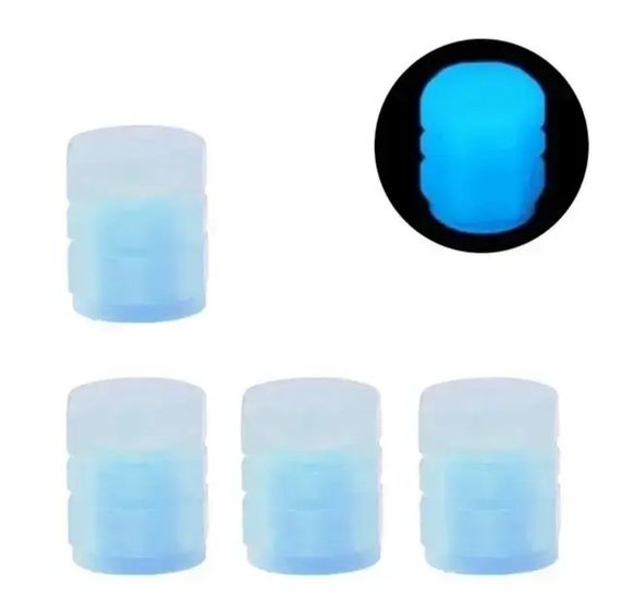 Сині флуоресцентні (неонові) ковпачки на ніпель для велосипеда, машини, мотоцикла, самоката Синій | Зображення 7