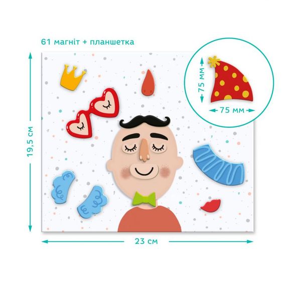 Развивающая магнитная игра "Лица" DoDo 200208 | Зображення 2
