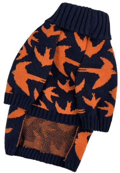 Светр в'язаний Пташки синiй Y-331 | Зображення 2