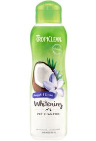 Шампунь с имбирем и кокосом для собак и котов с белой шерстью TropiClean Whitening Shampoo, 355 мл
