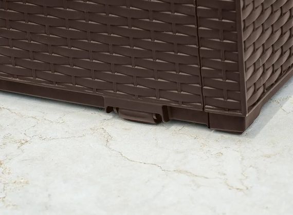Скриня садова пластикова Keter Samoa Rattan 270 л для зберігання речей коричневий 17209570 | Зображення 3