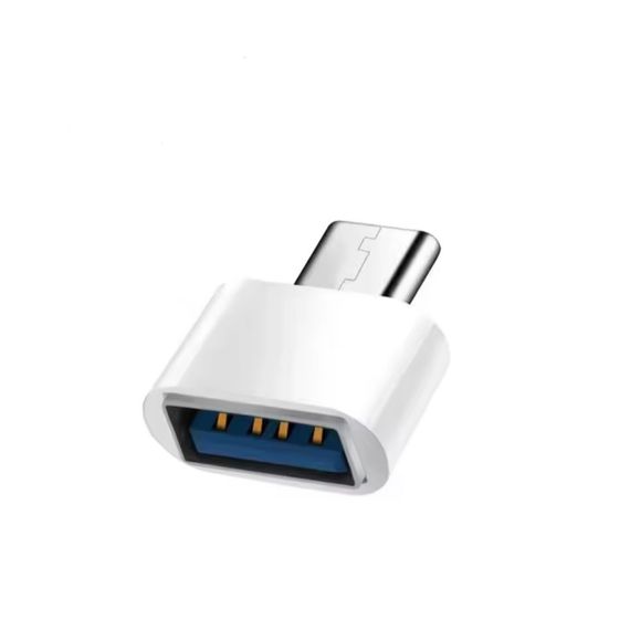 Універсальний адаптер Type-C до USB, для планшетів, ПК, телефонів. Білий