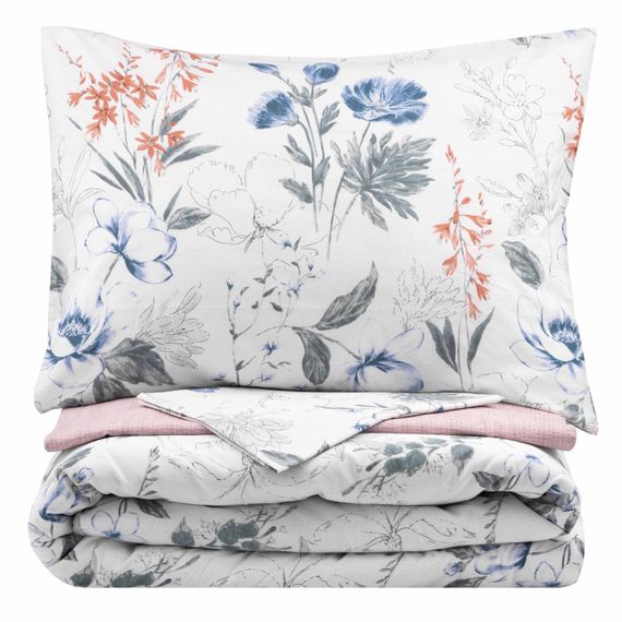 Набір постільної білизни 2,0сп Ardesto Gloria, 200х220см, 100% бавовна, сатин, квіти, мокко (ART2022FL) | Зображення 4